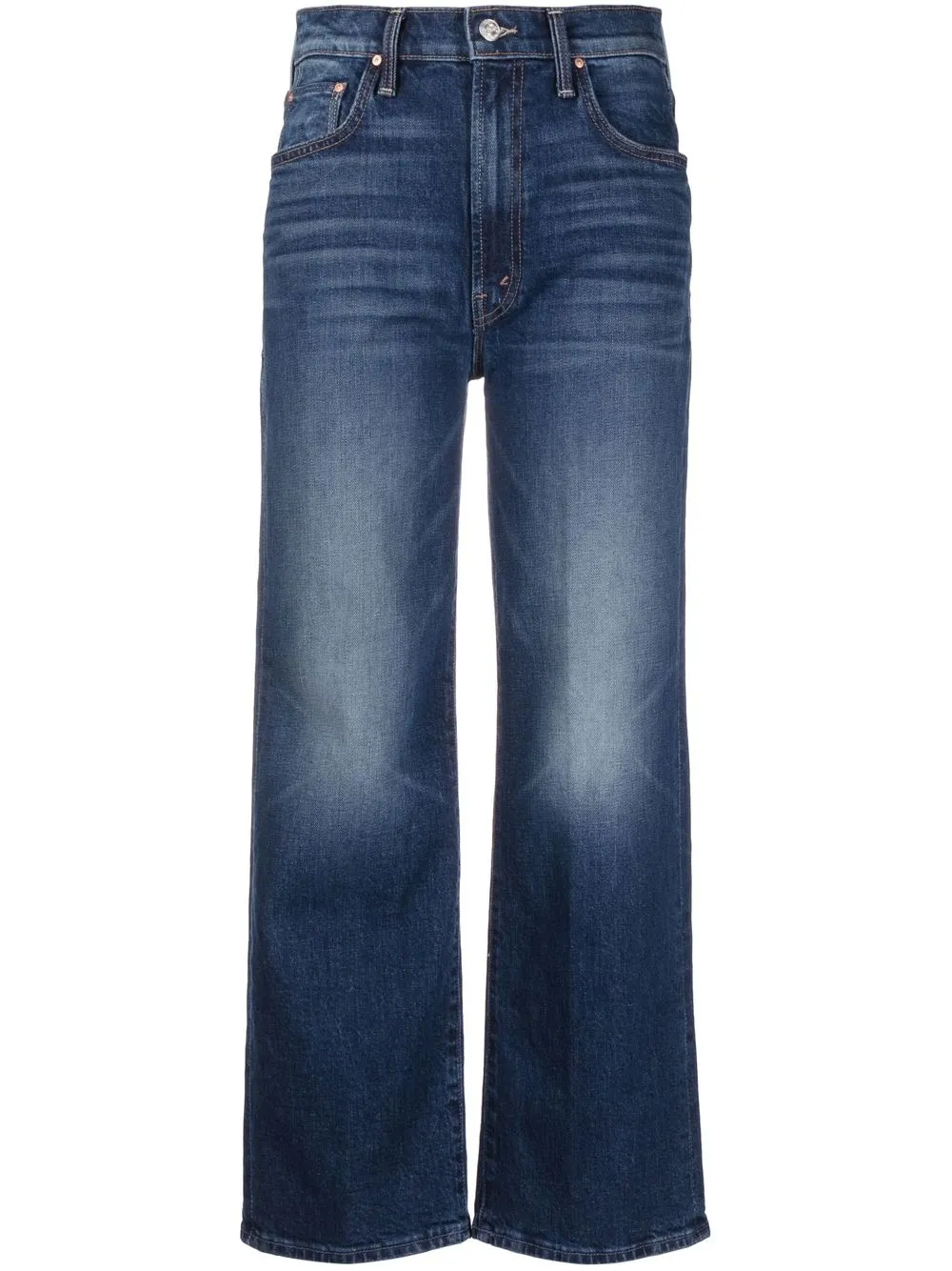 Shop Mother The Rambler High-rise Jeans In Blue