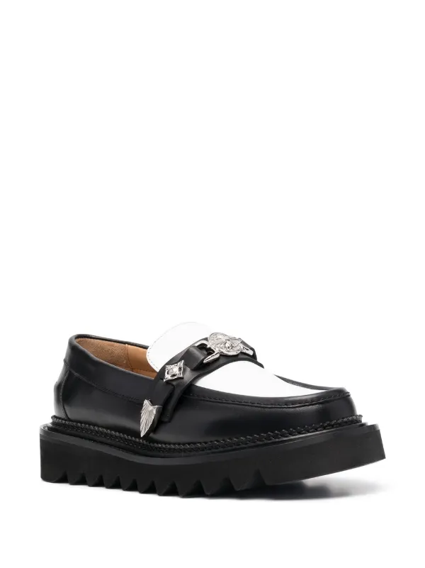 Toga Pulla buckle-detail Leather Loafers | Black | FARFETCH
