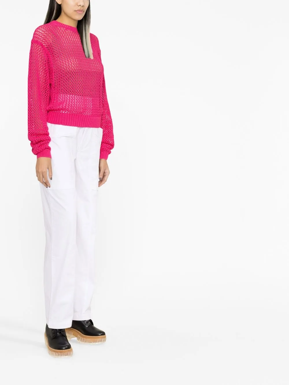 Cotton Open-Knit Jumper