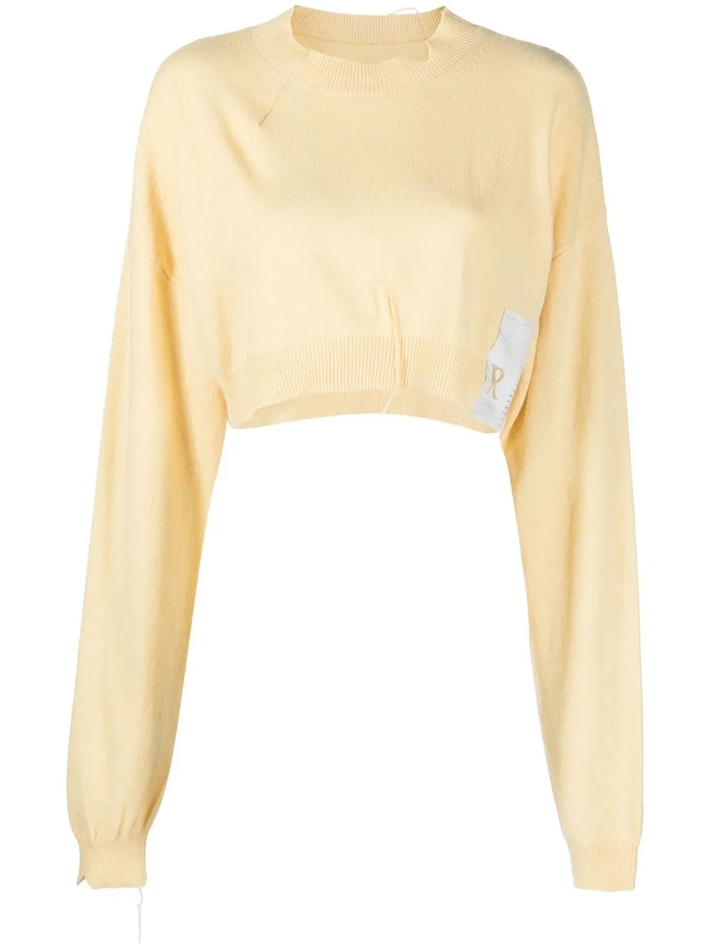 

Ramael cropped crew-neck jumper - Yellow