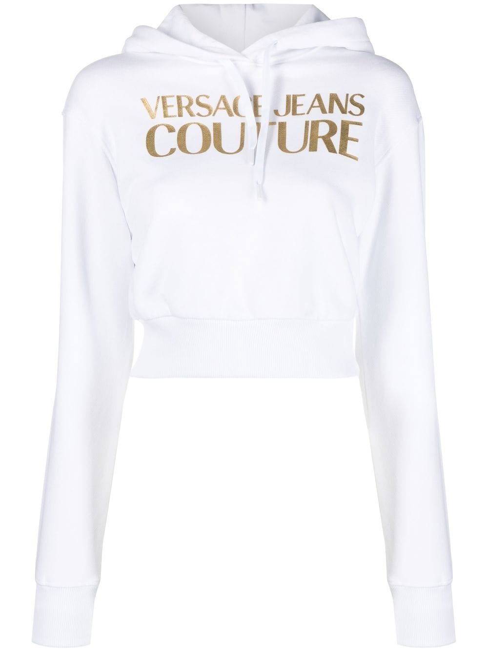 VERSACE JEANS COUTURE LOGO-PRINT HOODIE