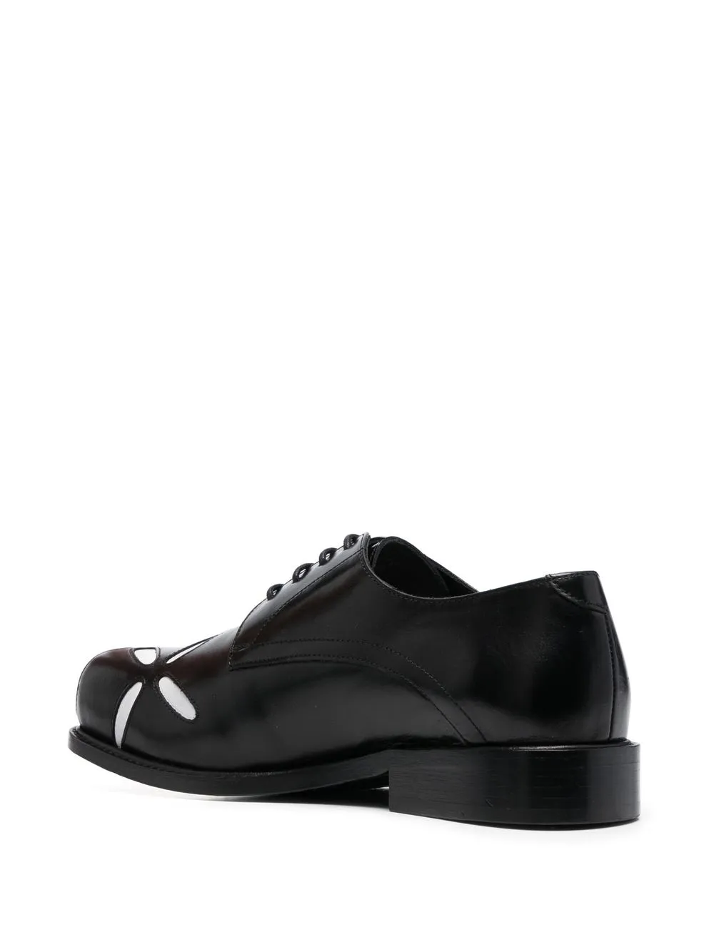 Shop Stefan Cooke Slashed Square-toe Derby Shoes In Black