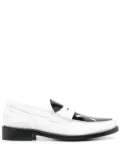 Stefan Cooke Slashed leather loafers - Black