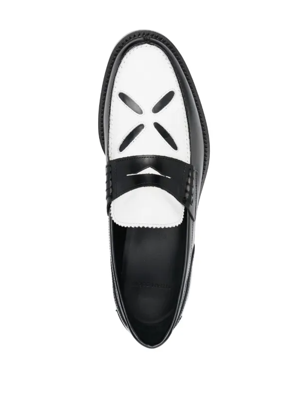 Stefan Cooke Slashed Leather Loafers - Farfetch