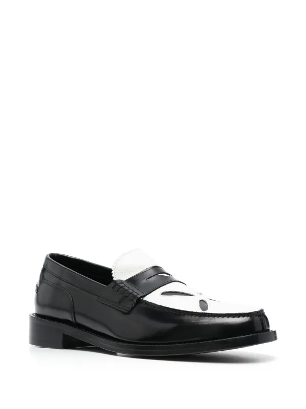 Stefan Cooke Slashed Leather Loafers - Farfetch