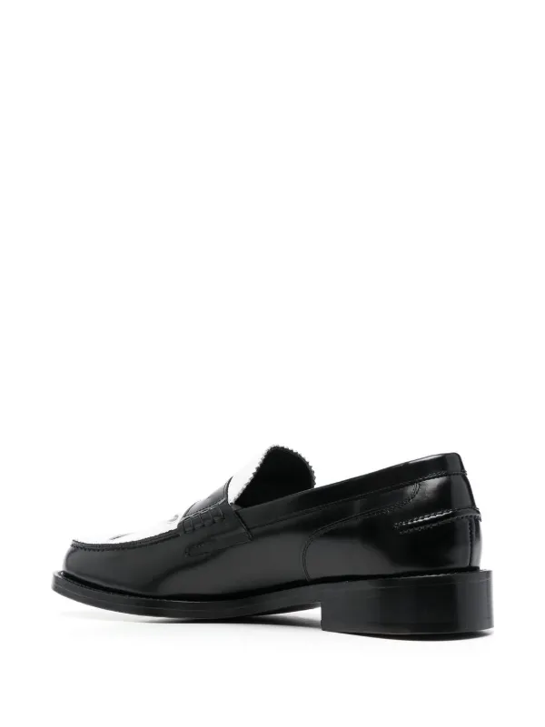 Stefan Cooke Slashed Leather Loafers - Farfetch