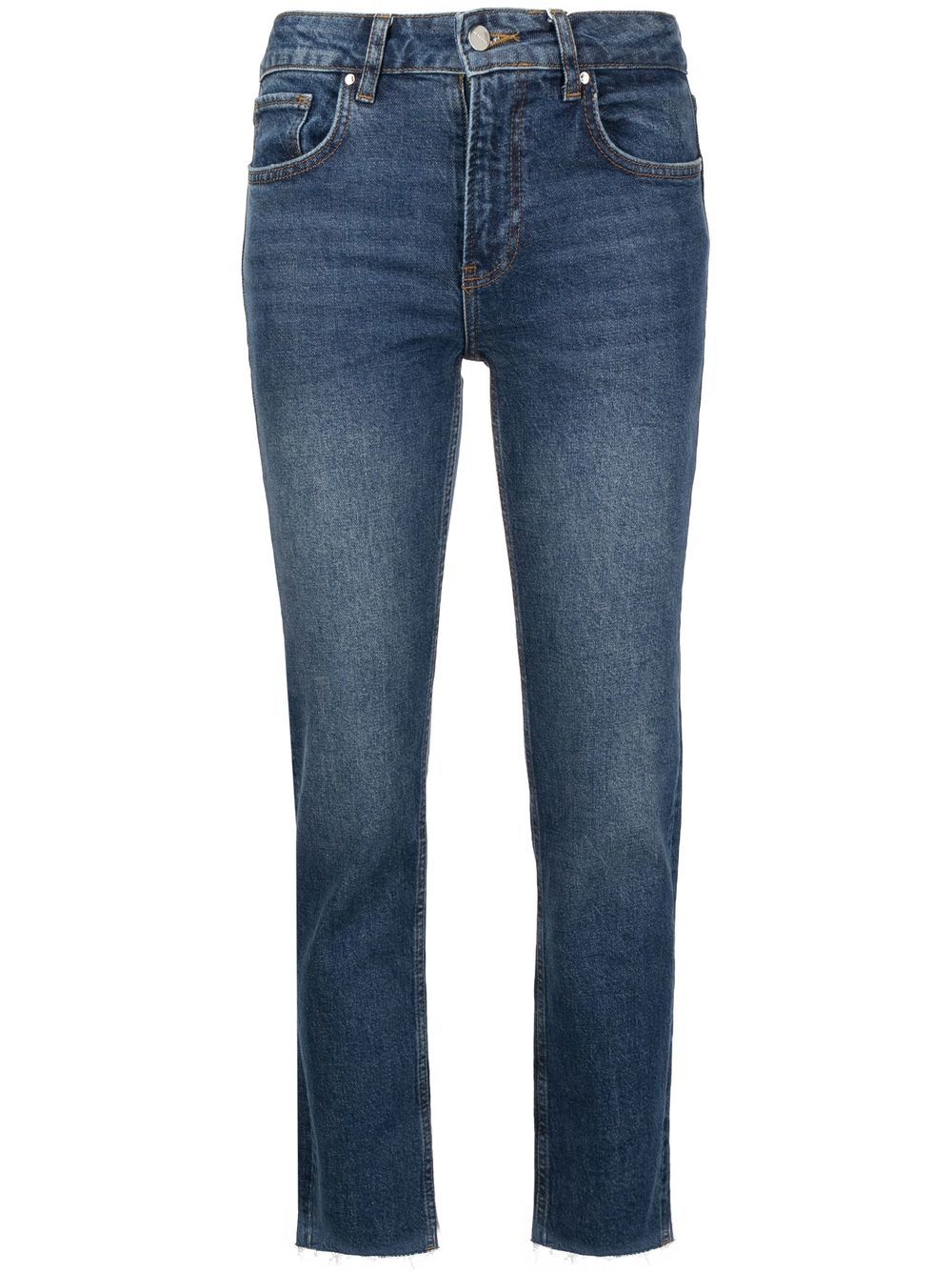 

ANINE BING high-rise Enzo cropped jeans - Blue