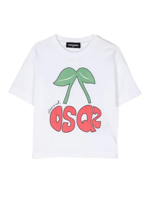 DSQUARED2 KIDS playera manga corta con logo estampado