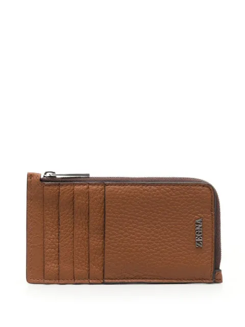 Zegna cartera con cierre en el contorno