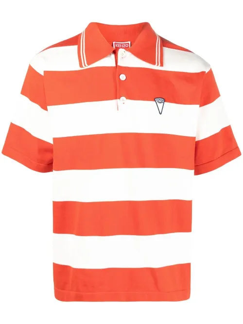 Polo rayé à logo imprimé - Kenzo - Modalova