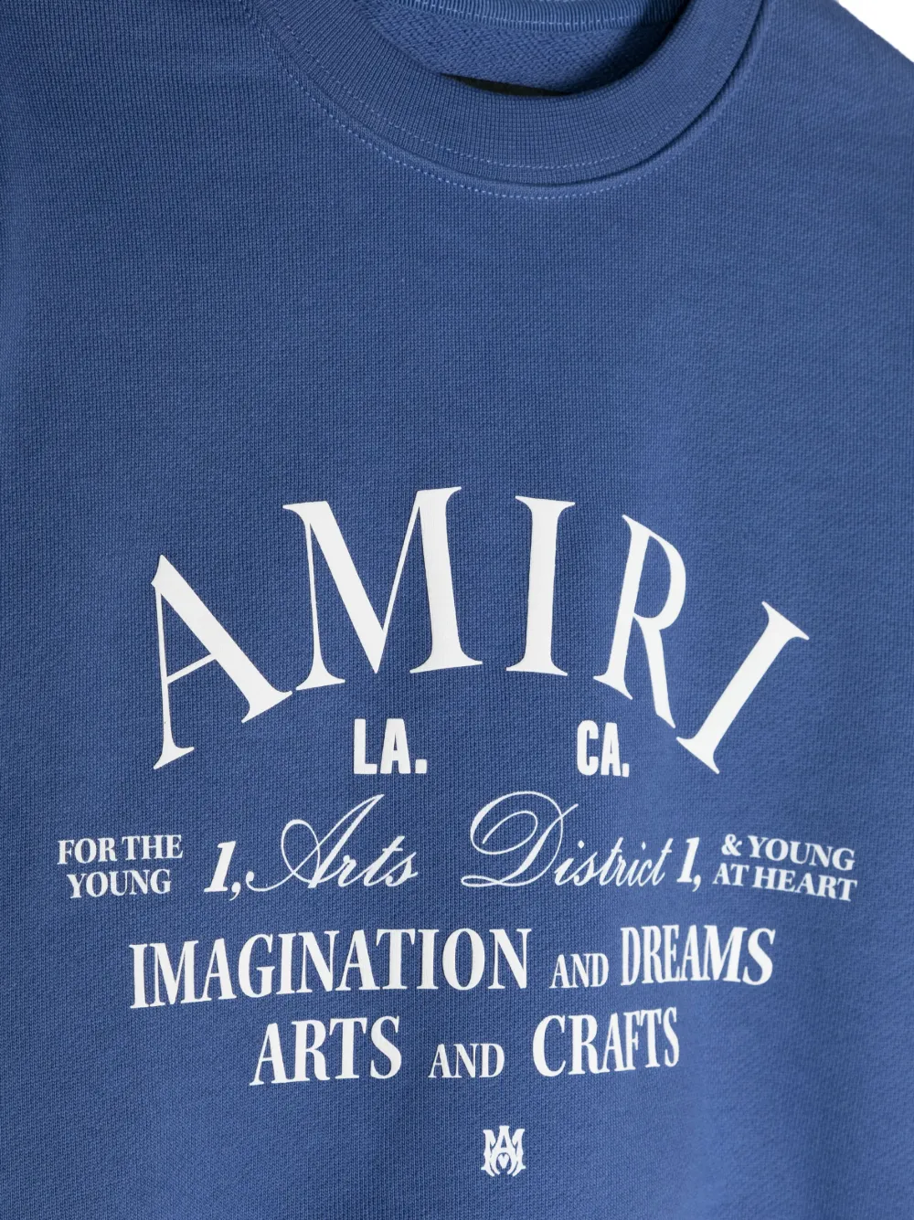 Shop Amiri Arts District Logo-print Sweatshirt In Blue