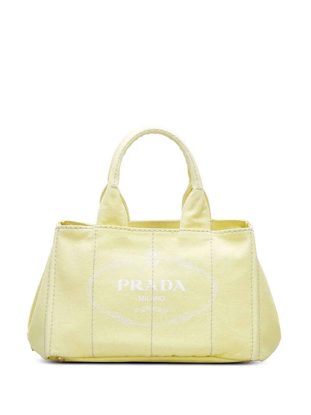 

Prada Pre-Owned logo-print canvas tote bag - Yellow