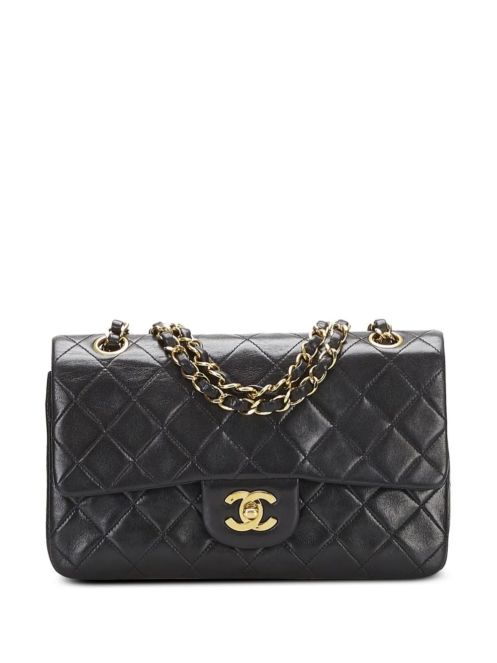 

CHANEL Pre-Owned bolsa de hombro Double Flap pequeña 2003-2004 - Negro