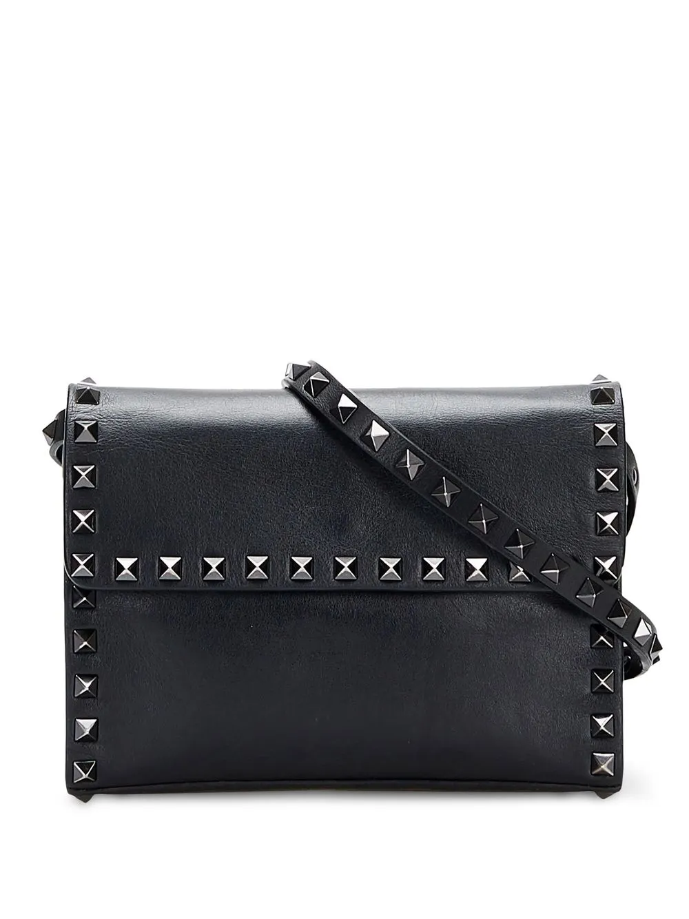 

Valentino Garavani Pre-Owned Rockstud leather crossbody bag - Black