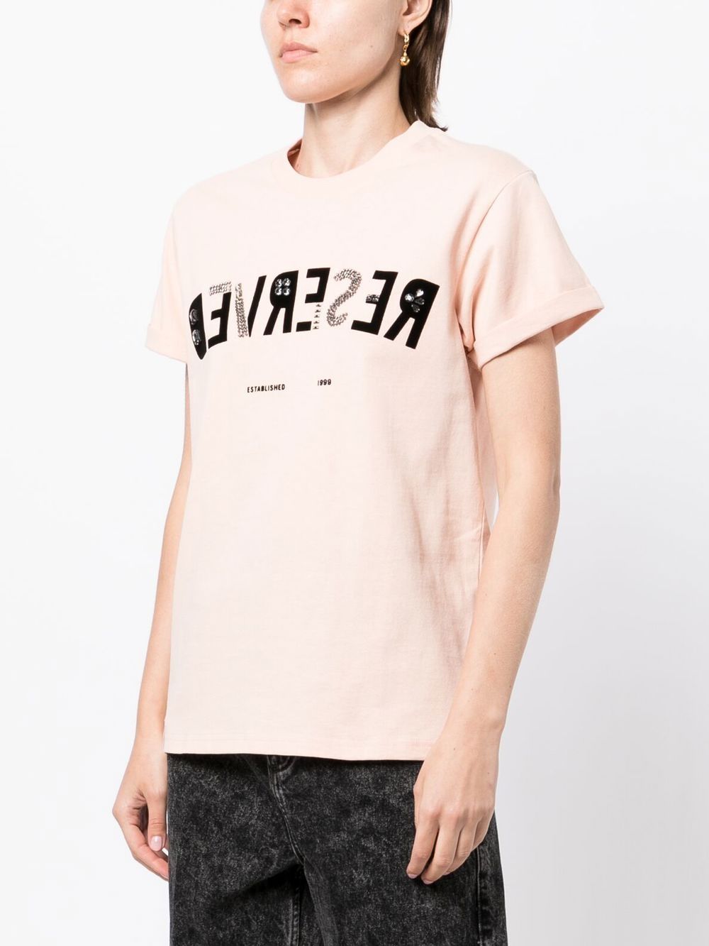 Shop Izzue Logo-print Cotton T-shirt In Pink