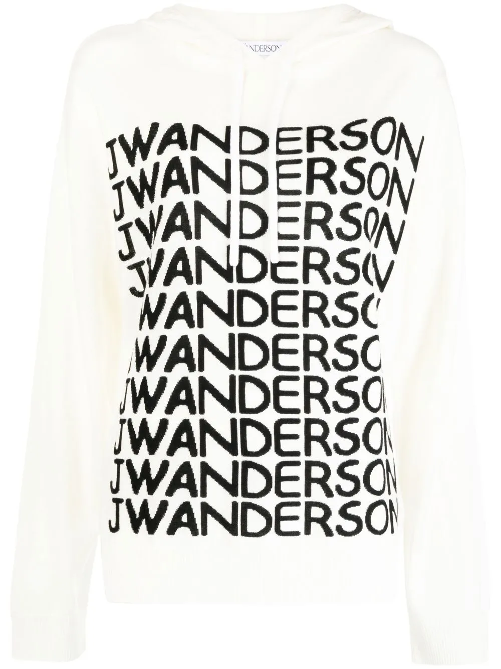 

JW Anderson intarsia-logo long-sleeve hoodie - White