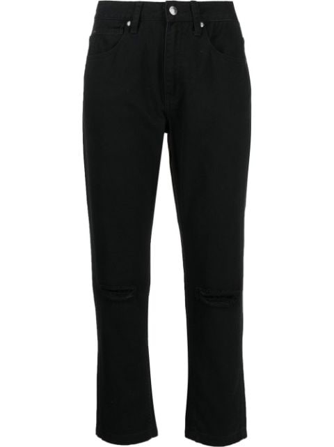 izzue cropped straight-leg trousers 