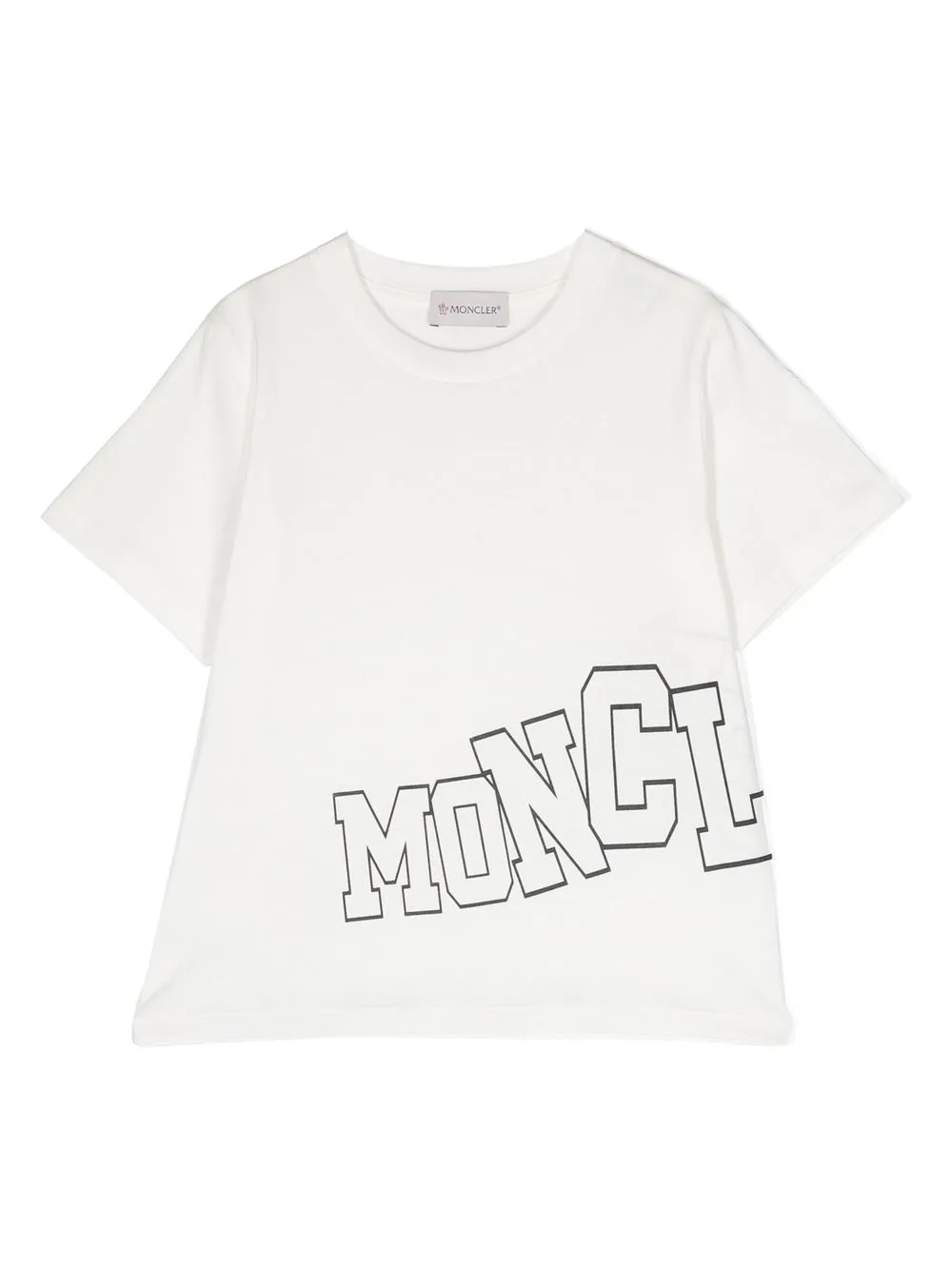 

Moncler Enfant playera manga corta con logo estampado - Blanco