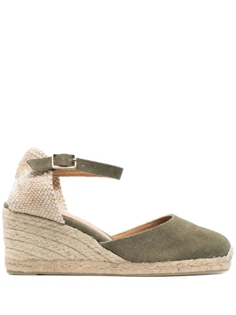 Castañer 70mm raffia wedge espadrilles