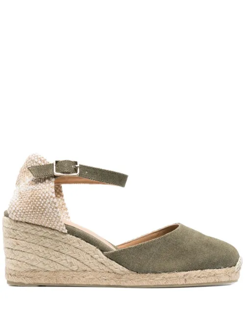 Espadrilles compensées 70 mm en raphia - Castañer - Modalova