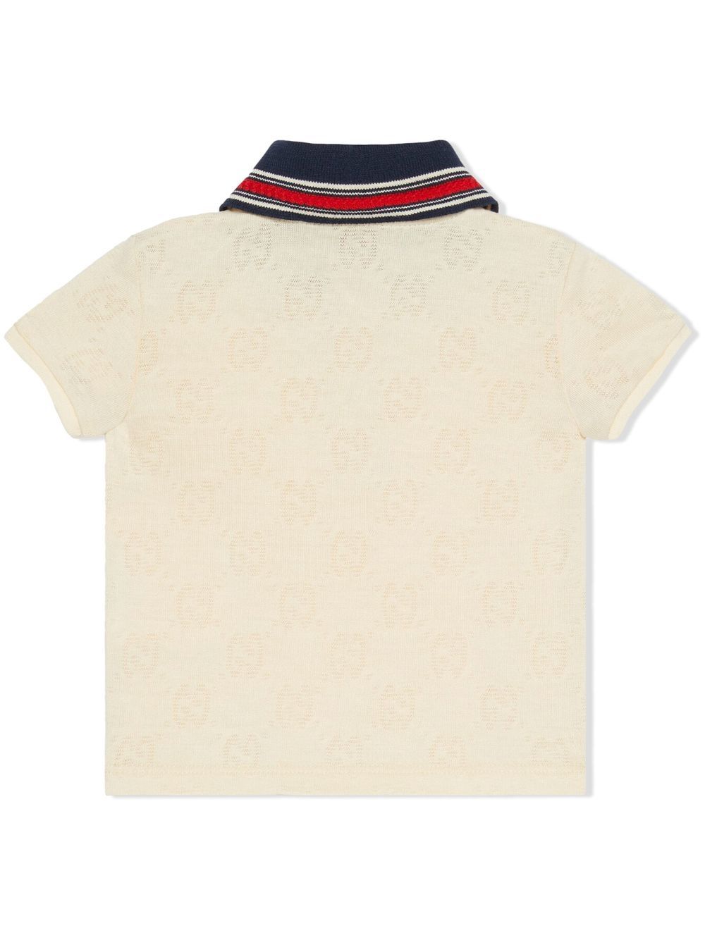 Gucci Kids Poloshirt met gestreepte kraag - Beige