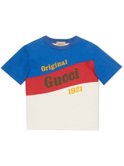Gucci Kids футболка с принтом Original Gucci 1921