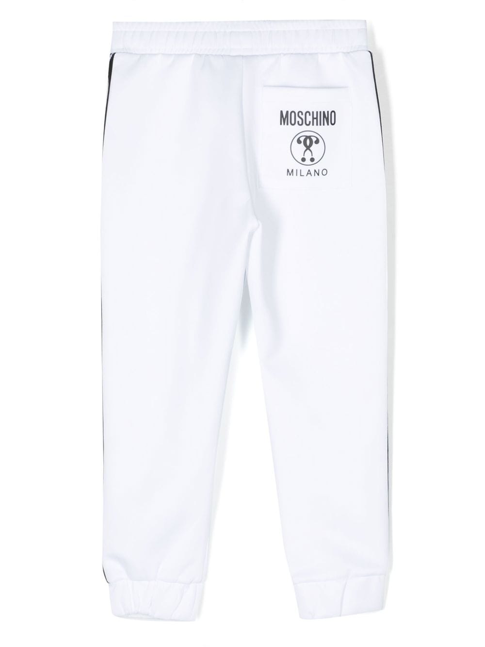 Shop Moschino Logo-tape Track Pants In White