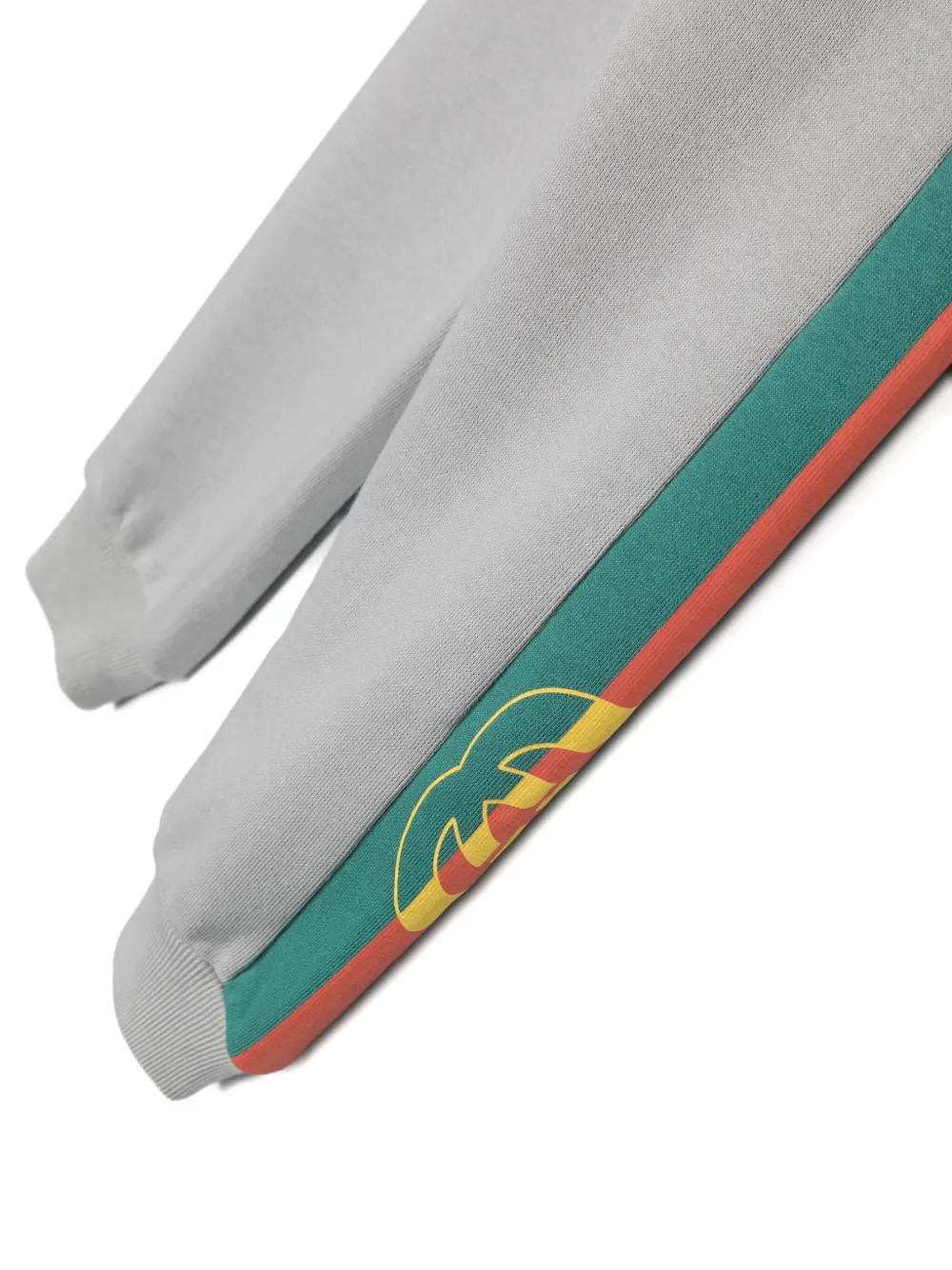 Logo-Print Felted Cotton Track Pants