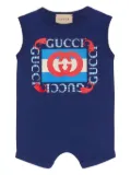 Gucci Kids logo-print sleeveless shortie - Blue