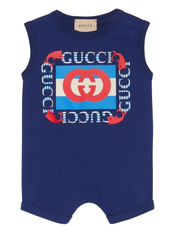 Gucci Kids ノースリーブ ショーティーズ | ブルー | FARFETCH JP