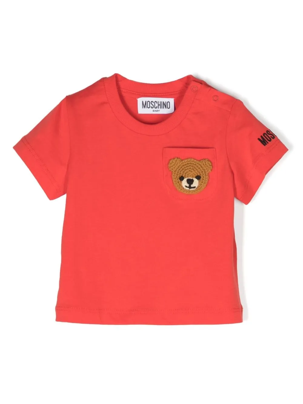 

Moschino Kids playera con parche Teddy Bear - Rojo