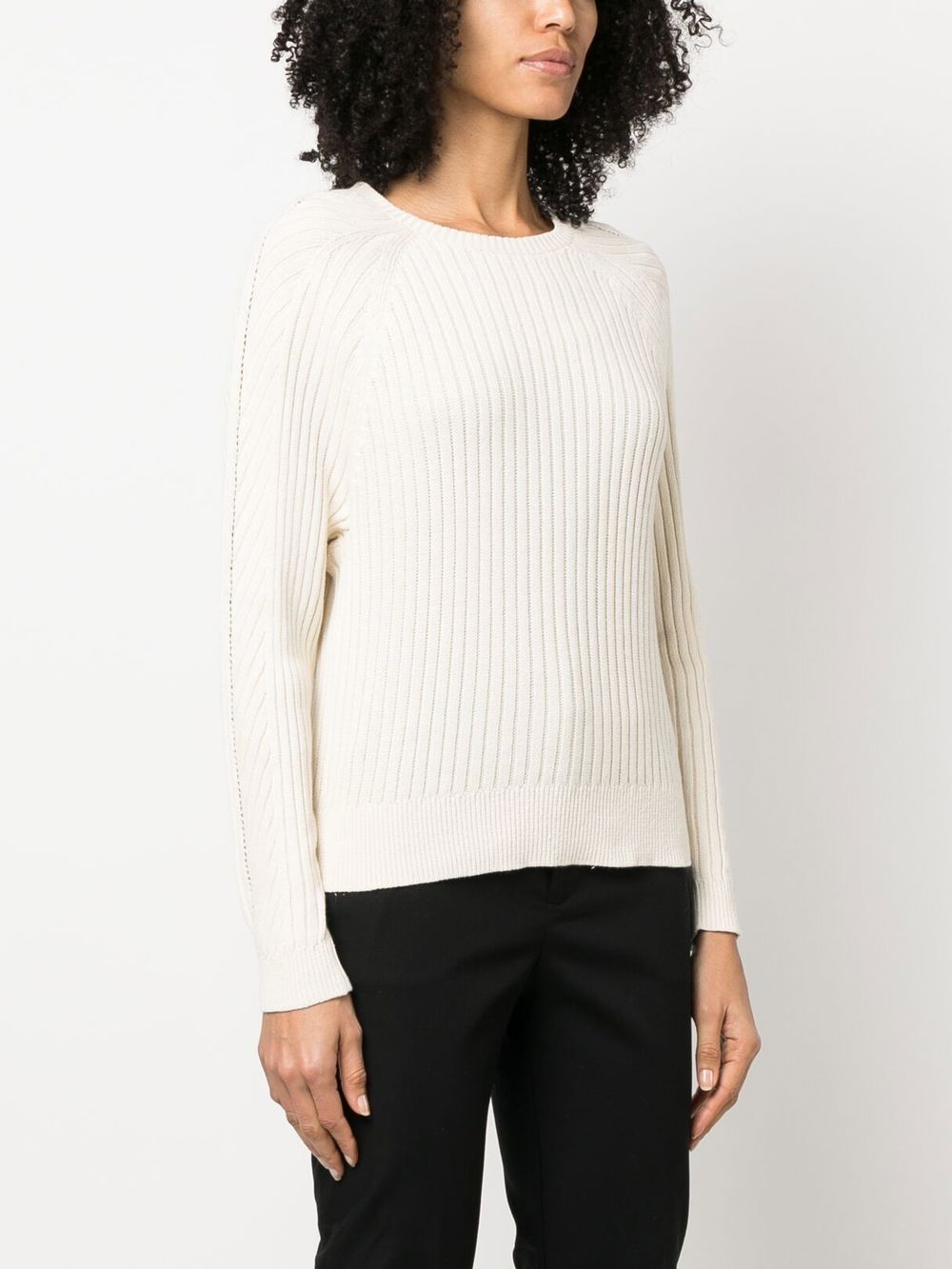 Shop Lauren Ralph Lauren Mojjan Ribbed-knit Jumper In Nude