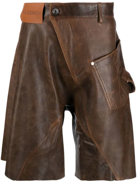 JW Anderson twisted leather shorts