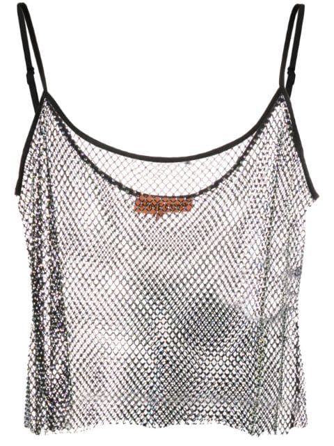 Stine Goya Taila crystal-embellished mesh vest