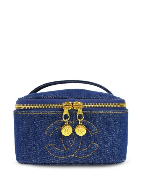 CHANEL 1997 CC denim vanity bag Women