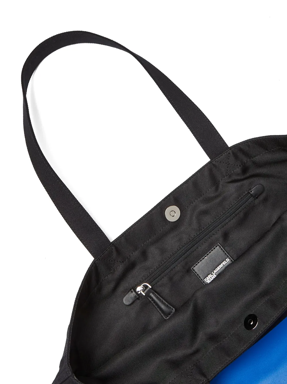 Karl Lagerfeld Jeans Shopper met logo applicatie Zwart
