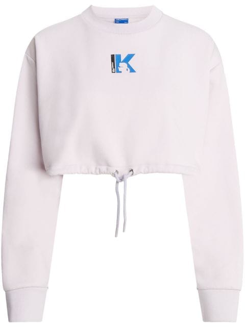 Karl Lagerfeld Jeans logo-print drawstring sweatshirt