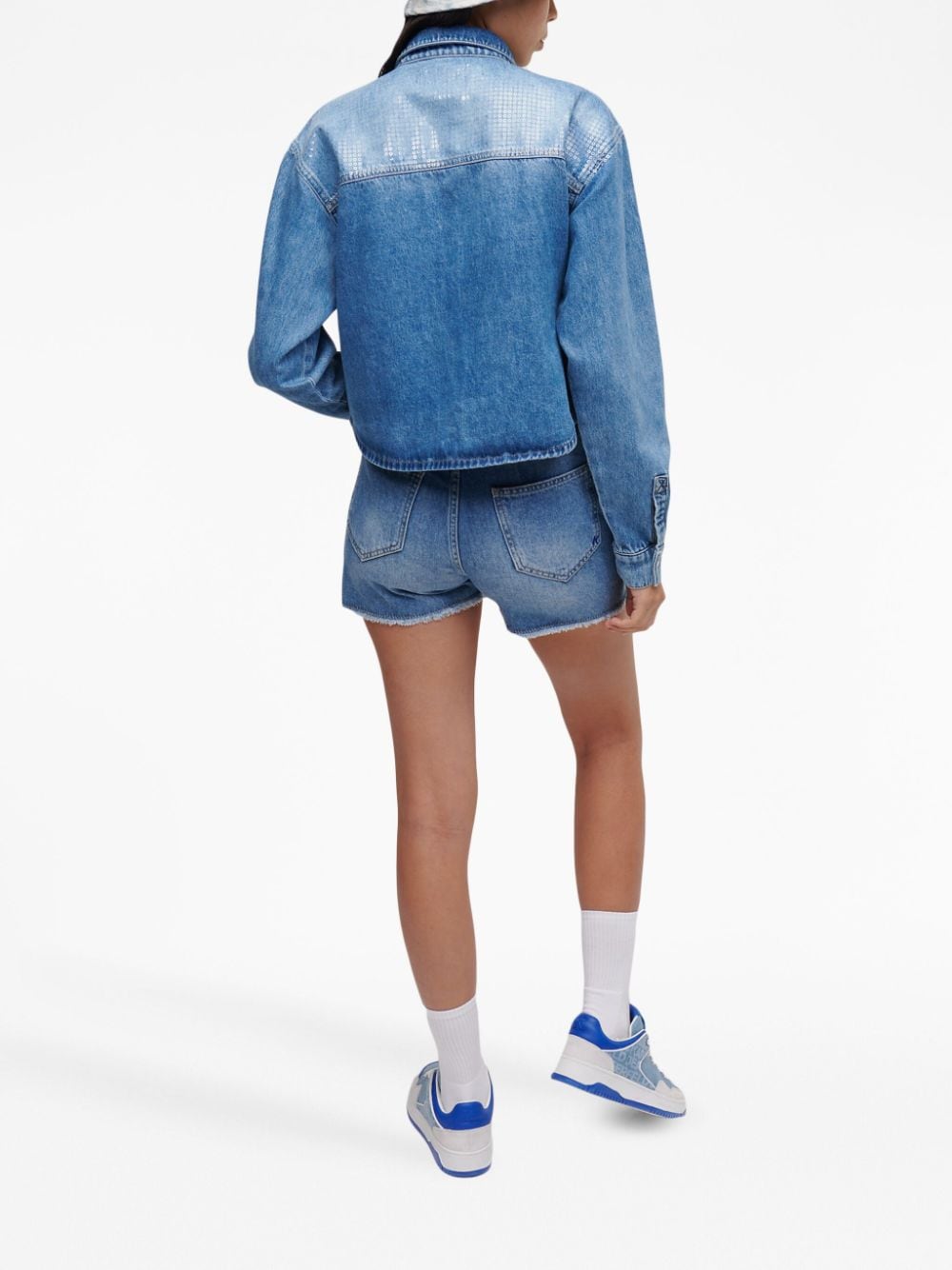 Karl Lagerfeld Jeans logo-patch Denim Jacket - Farfetch