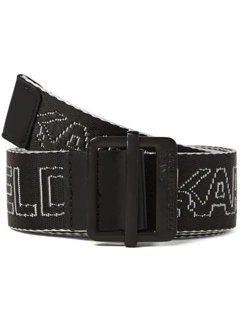 Karl Lagerfeld Jeans logo-print webbing belt