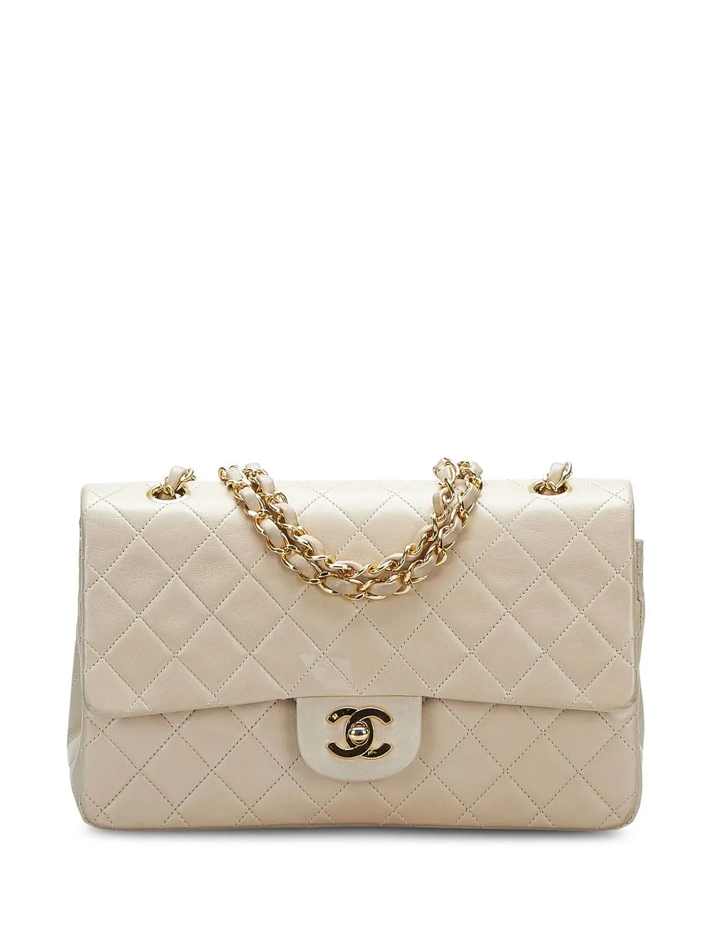 

CHANEL Pre-Owned 1991-1994 Double Flap shoulder bag - Neutrals