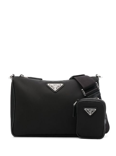Prada Pre-Owned enamel triangle logo crossbody bag