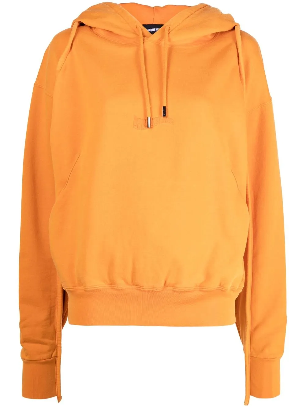 

Jacquemus embroidered-logo drawstring hoodie - Orange