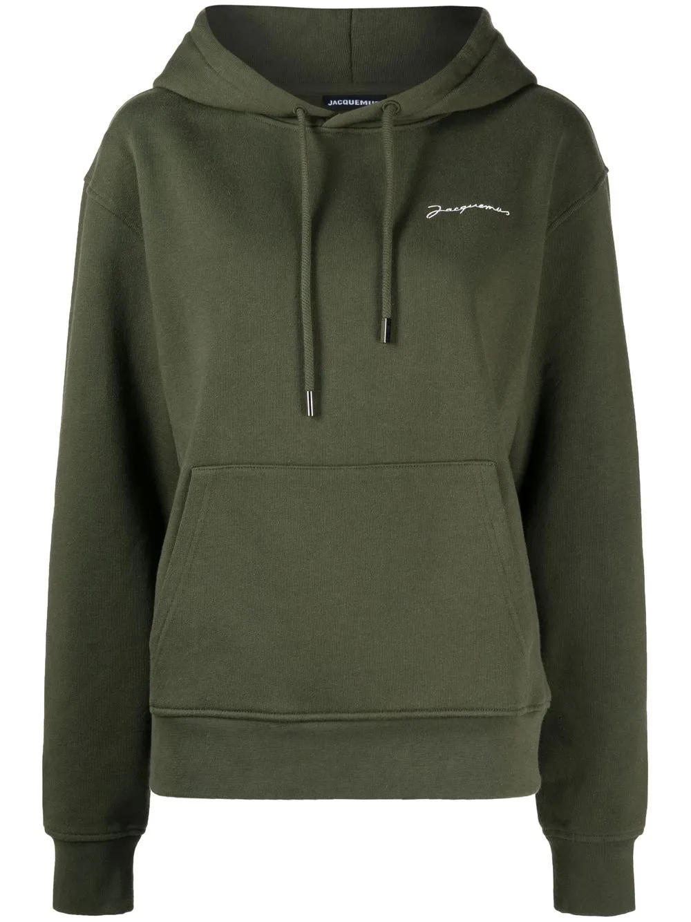

Jacquemus hoodie con logo bordado y cordones - Verde