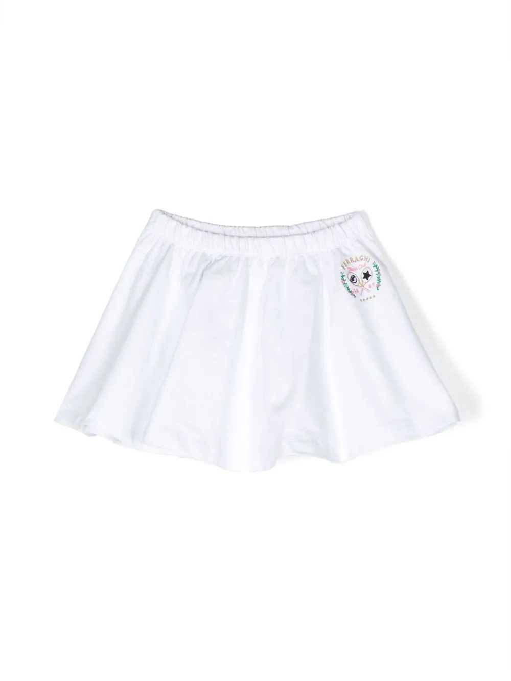 

Chiara Ferragni Kids tennis logo-embroidered skirt - White