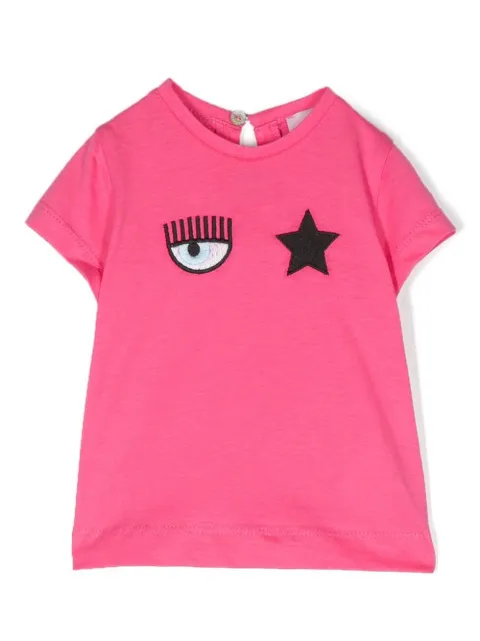 Chiara Ferragni Kids - Eyelike-motif embroidered T-shirt