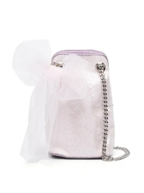 Monnalisa snakeskin-effect leather bucket bag