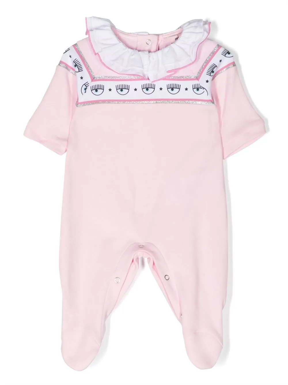 

Chiara Ferragni Kids body con logo estampado - Rosado