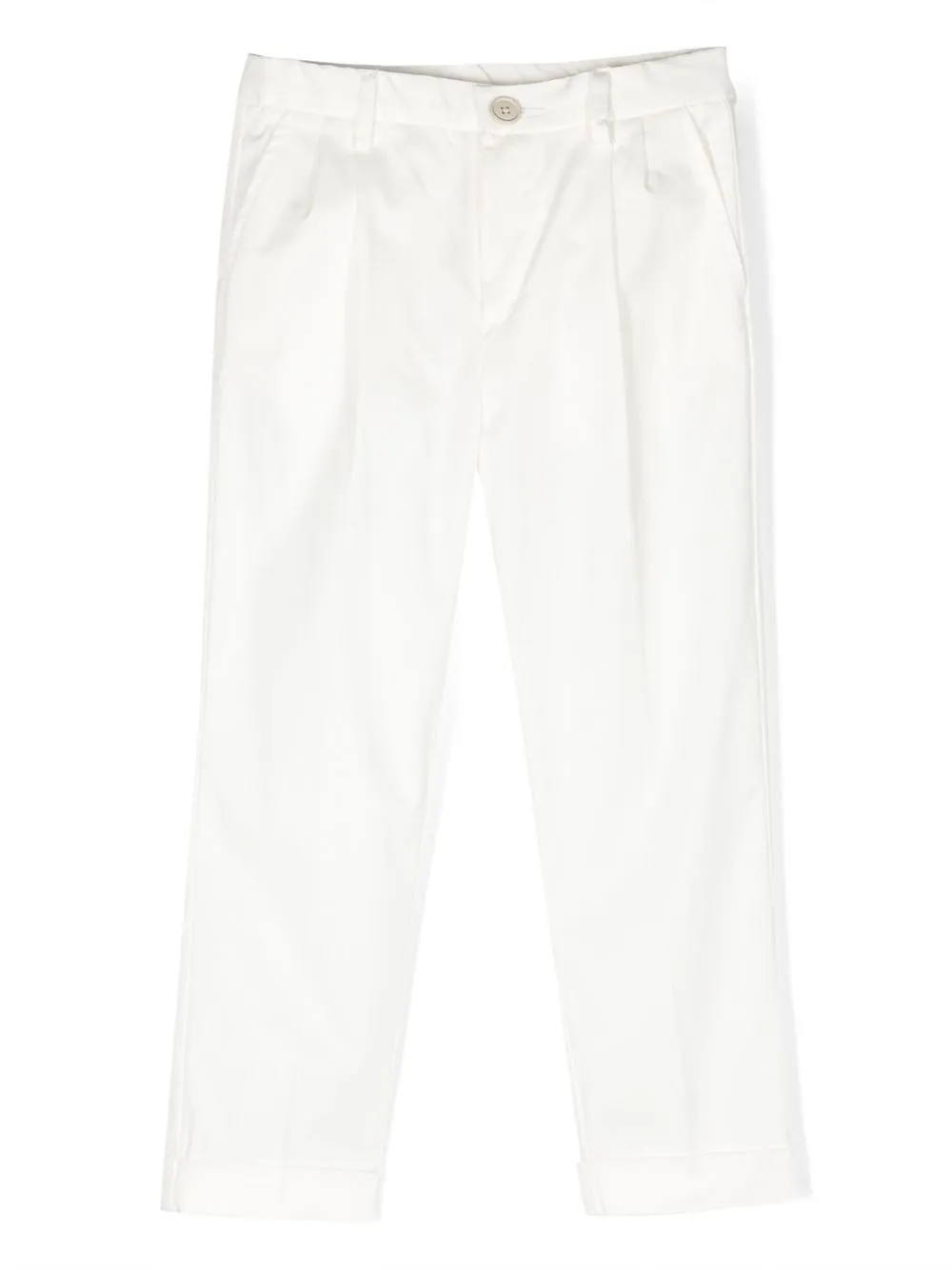 

Monnalisa contrasting logo-detail smart trousers - White