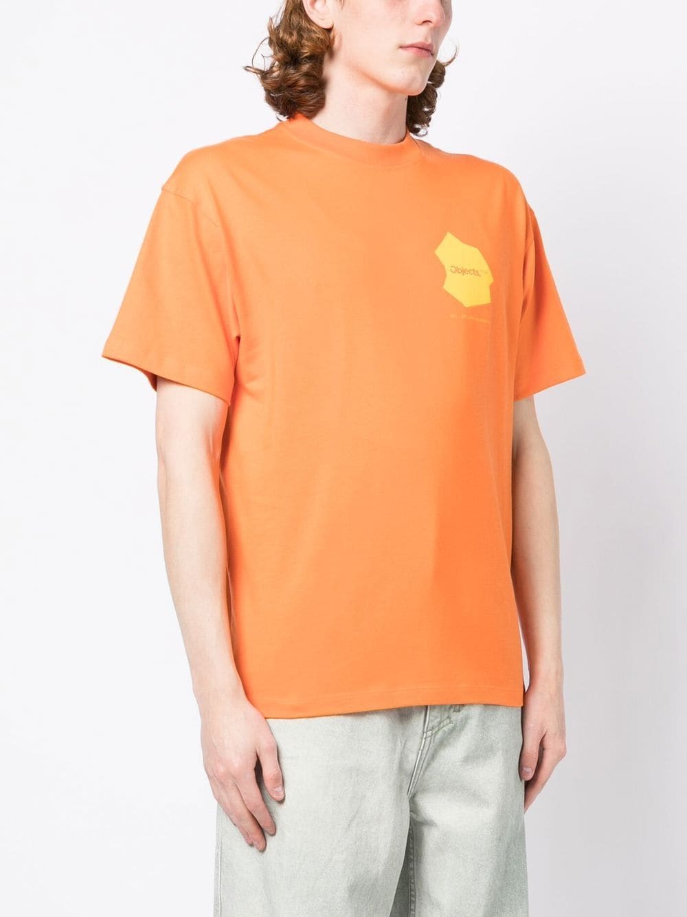 Shop Objects Iv Life Slogan-print T-shirt In Orange