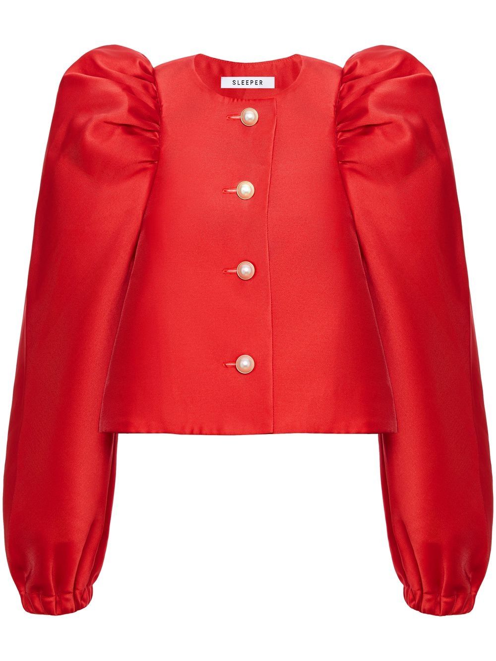 Shop Sleeper Mystery Puff Jacket In Red